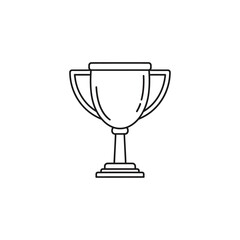 Minimalist Outline of a Trophy Cup for Achievement and Competition Awards