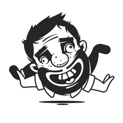 Drunk human icon for website, thin line icons. vector logo design