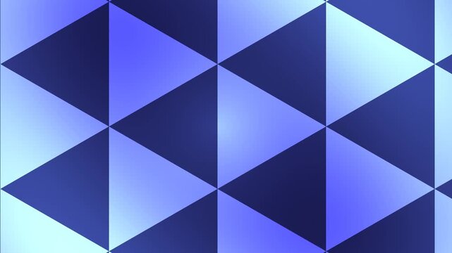 Abstract Blue Triangle and Circle Pattern Animation - Looping Background