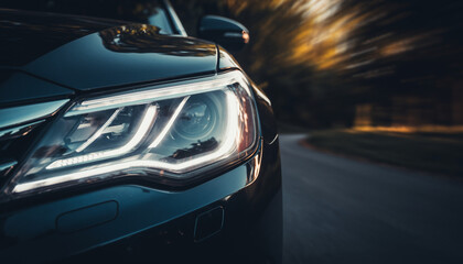 高級車のヘッドライトが放つ先進的デザイン
