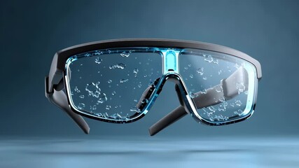 High-performance protective eyewear showcasing water droplets on lenses, highlighting durability and clarity in a visually striking presentation for outdoor activities and sports enthusiasts
