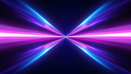 Abstract Blue Pink Neon Light Speed Lines