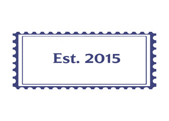Obraz premium est 2015 postage stamp vector icon on a white background Vector postage stamp on a white background