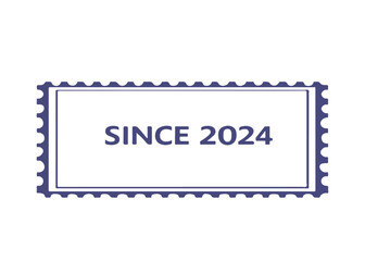 since 2024 postage stamp vector icon on a white background
Vector postage stamp on a white background