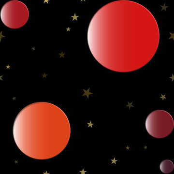 seamless pattern The planets and stars 6000 x 6000 px 