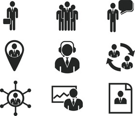 Business and people professionals communication collection