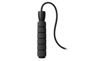 Black jump rope for fitness and cardio workout