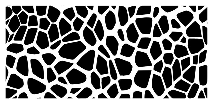 Organic geometric pattern of irregular cells inspired by giraffe skin or cracked earth
