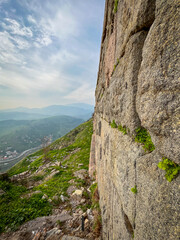 High Resolution Sharp Details of Pergamon Acropolis Walls Built by Attalid Dynasty in Bergama Turkey