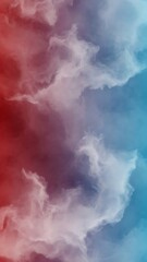 Colorful white clouds in blue and red gradient sky in daytime  natural scenery