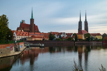Naklejka premium View of Cathedral Island in Wrocław, Poland.