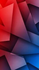 Abstract geometric shapes in red and blue colors with gradient effect  overlapping polygons