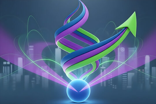 Glowing Cosmic Abstract Background