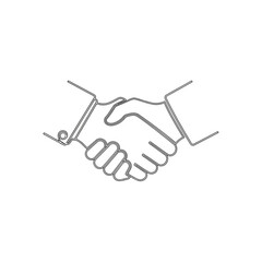 Fototapeta premium Close-Up of Handshake Illustration Showing Trust and Partnership Concept