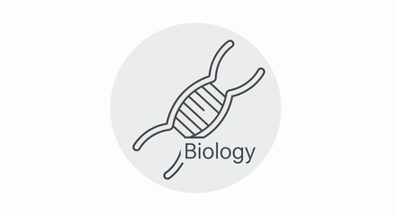 Biology DNA strand icon representing genetic information and scientific study.