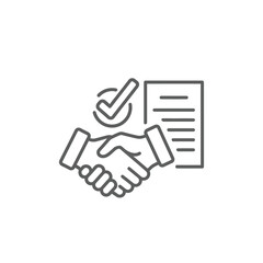 Obraz premium Professional Handshake and Document Signing Representation for Business Agreement