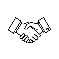 Obraz premium Professional Handshake Illustration for Business and Agreement Themes