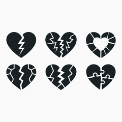 Collection of broken hearts