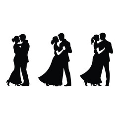 Couple dancing in silhouette