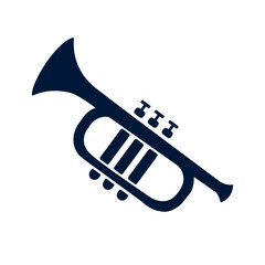 Trumpet icon. Musical instrument icon for web and app. Vector illustration