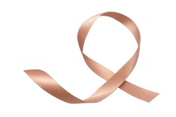 Peach awareness ribbon for gynecological cancer support