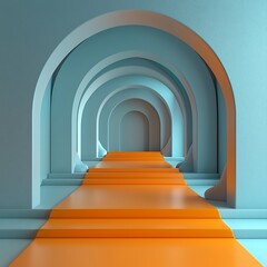 Soft and Vibrant Three Dimensional Scene Featuring Artistic Pastel Shapes and Minimal Styling Suited for Promotional Banners and Product Templates