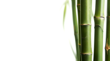 Green Bamboo Stems on White Background, Minimal Natural Zen Composition for Eco Design, Wellness Branding, Spa Concepts, Sustainable Lifestyle and Clean Botanical Visual Content