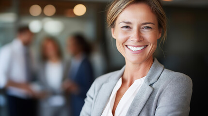 Faceless smiling businesswoman hands talking colleagues professional gathering workplace social moment corporate event celebration business interaction activity