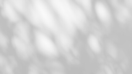 Shadow of leaves tree plant overlay on white wall. Sunlight effect shadow on the wall. Minimal blurred backdrop backgrounds. Summer tropical surface background.