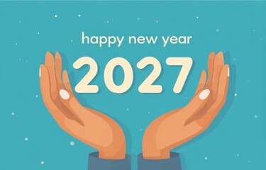hands holding the numbers "2027"