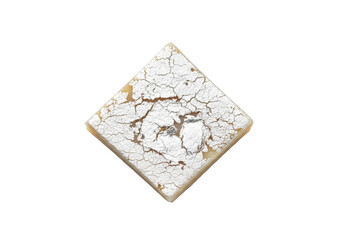 square cracked ceramic tile texture, white crackle glaze closeup