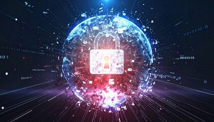 Digital Data Breach and Information Leak Concept