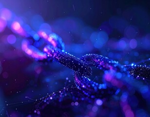 Abstract Data Privacy: Glowing Network Fragments Close-Up