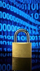 Digital Padlock Symbolizing Encrypted Data Privacy