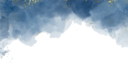 Modern abstract luxury pastel blue watercolor and gold brush stroke background for wedding, banner, or birthday card templates

