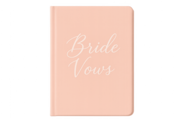 Pink bride vows journal for wedding ceremony