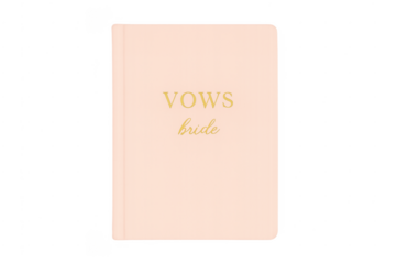 Bride's vows notebook for wedding ceremony