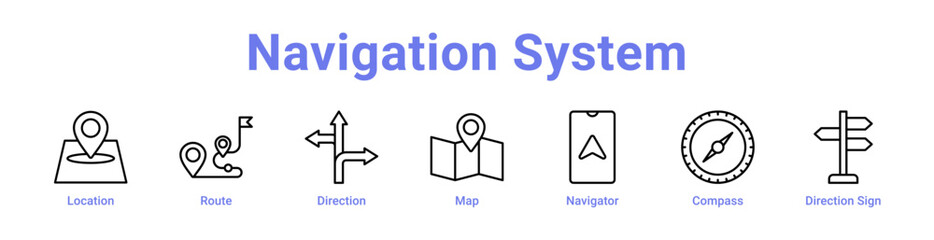 Navigation System Icon Banner and Collection © RanuKumbolo.lab
