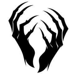 Silhouette of a pair of devil hands