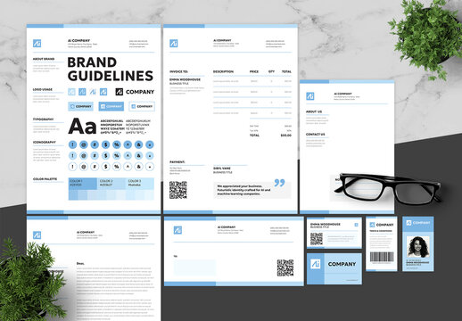 Blue And Black Brand Guidline Tech Innovation