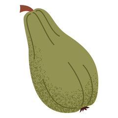 Simple papaya illustrationSimple papaya illustration. Fresh papaya fruit. Healthy food concept. Minimal flat vector design for interior, poster, cover, banner. Isolated on white background.