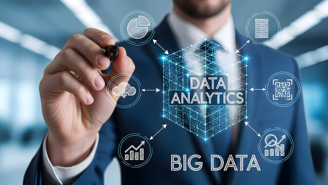 Data Analytics Concept with Big Data Visualization - Powered by Adobe