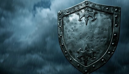 Trust and security concept illustrated by a shield in soft blue tones for protection