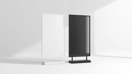 Mock up. Blank billboard, public information board