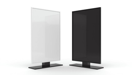 Mock up. Blank billboard, public information board