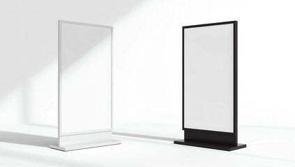 Mock up. Blank billboard, public information board