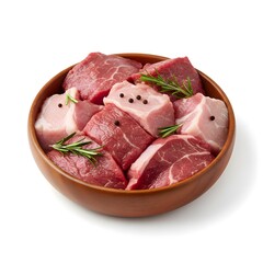 raw meat in a bowl