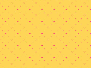 ハートのかわいいちらし柄背景素材