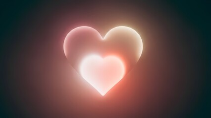 Glowing heart symbolizing love and affection