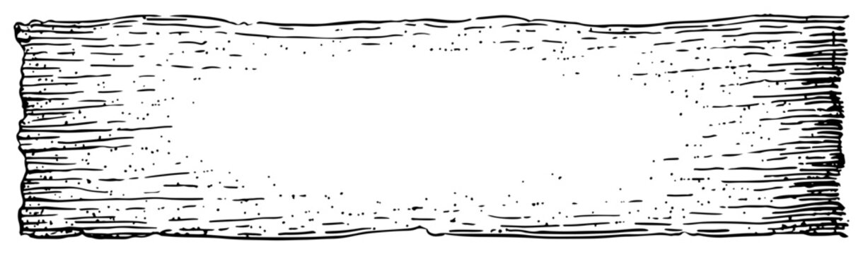 Hand drawn old wooden plank texture with rough grain details
